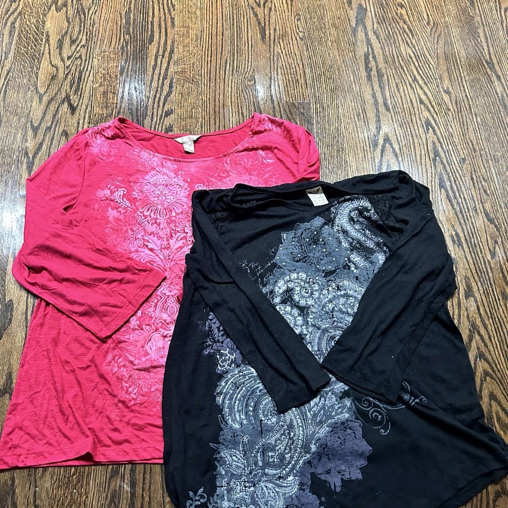 Elegant Women's Tops in Black and Pink